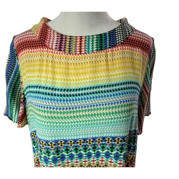 Anthropologie UNCLE FRANK Women Dress Stripe Pullover Sz M Multicolor 60s 79-38 - Picture 6 of 15